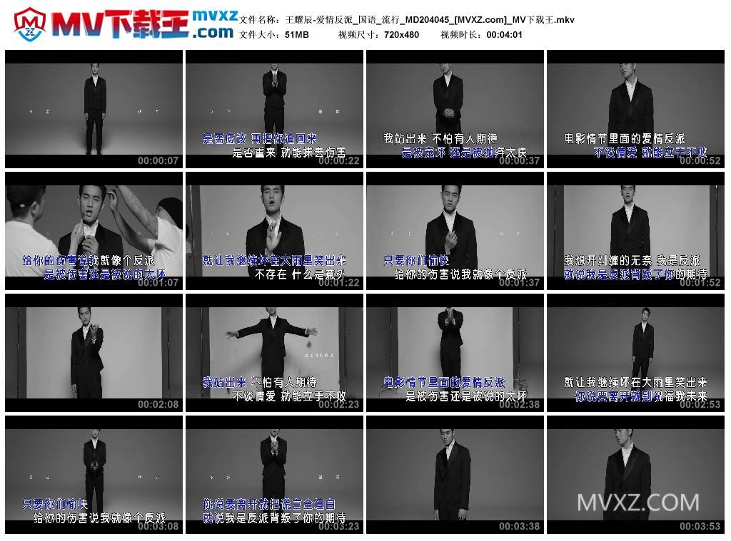 王耀辰-爱情反派_国语_流行_MD204045